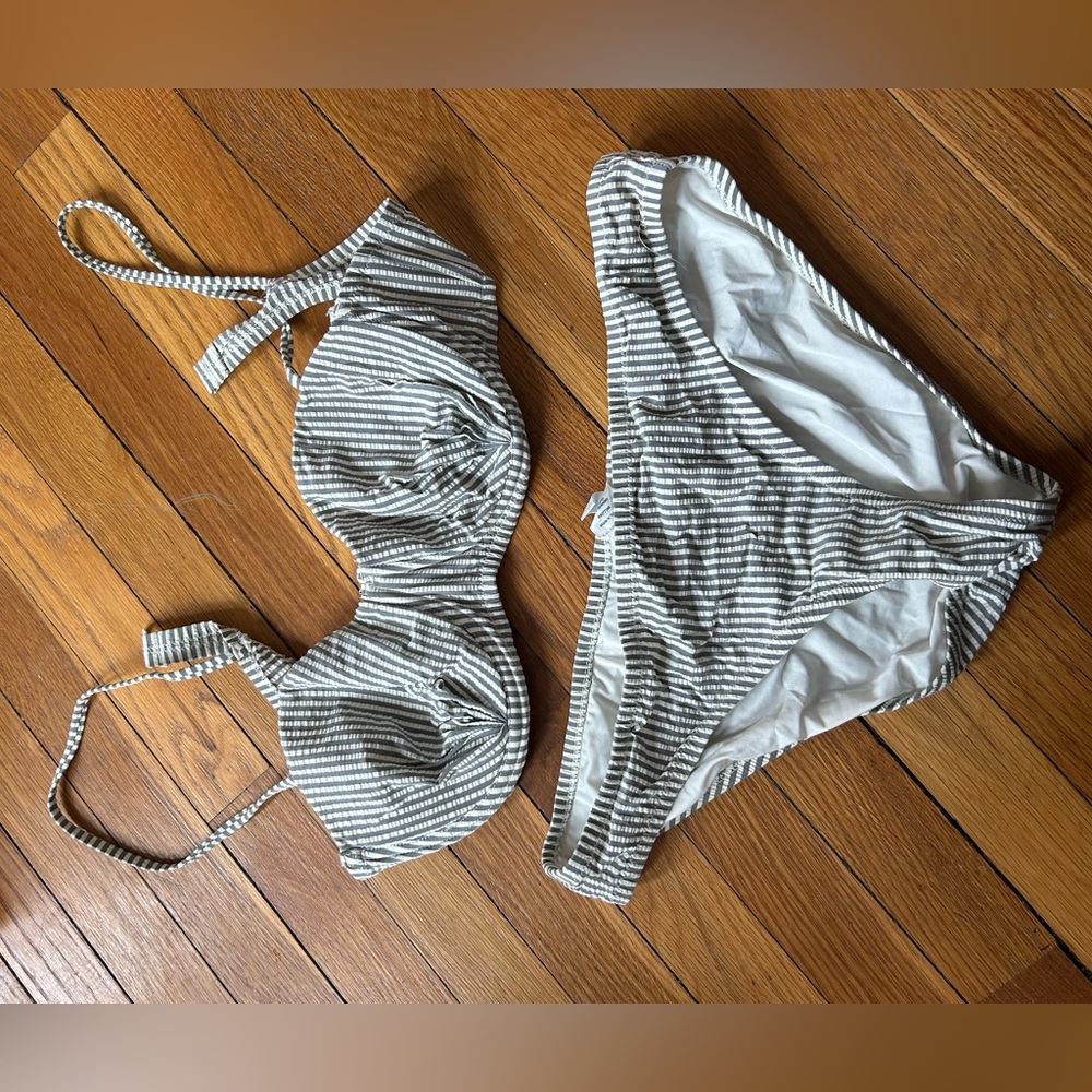 J. Crew Striped Bikini Set